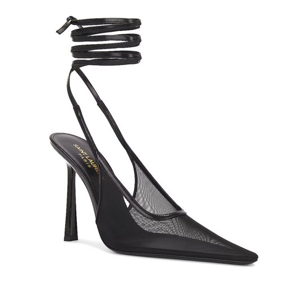 LIKE NEW Saint Laurent Oxalis Pump in Noir size 40 / US 10 - Picture 1 of 12